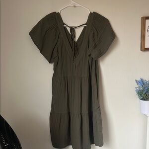 Elegant Olive Green Dress